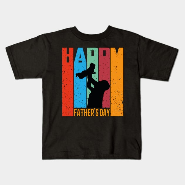 Happy Fathers Day, Dad, Daddy Kids T-Shirt by Global Creation